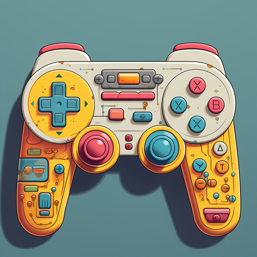 Cartoon Video Game Controller Picture