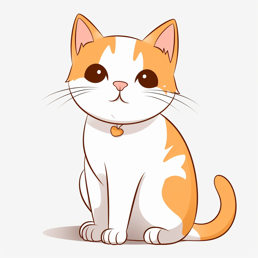 Cartoon cat clipart with Manhaga Khun character