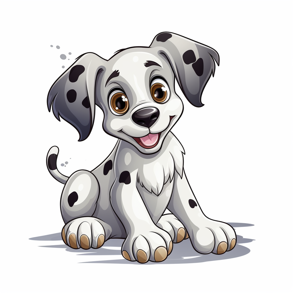 Cute cartoon dog paws on a white background