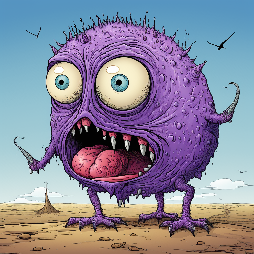 Cartoon Flying Purple People Eater