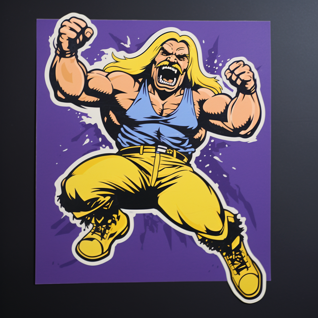 Cartoon Hulk performing dropkick