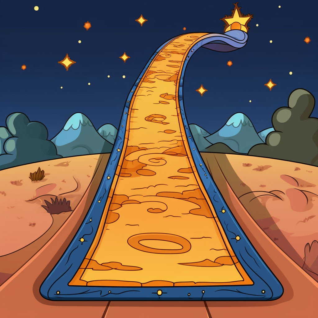 Fun and Vibrant Cartoon Magic Carpet