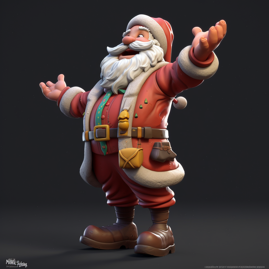 Santa Claus in Dramatic Pose