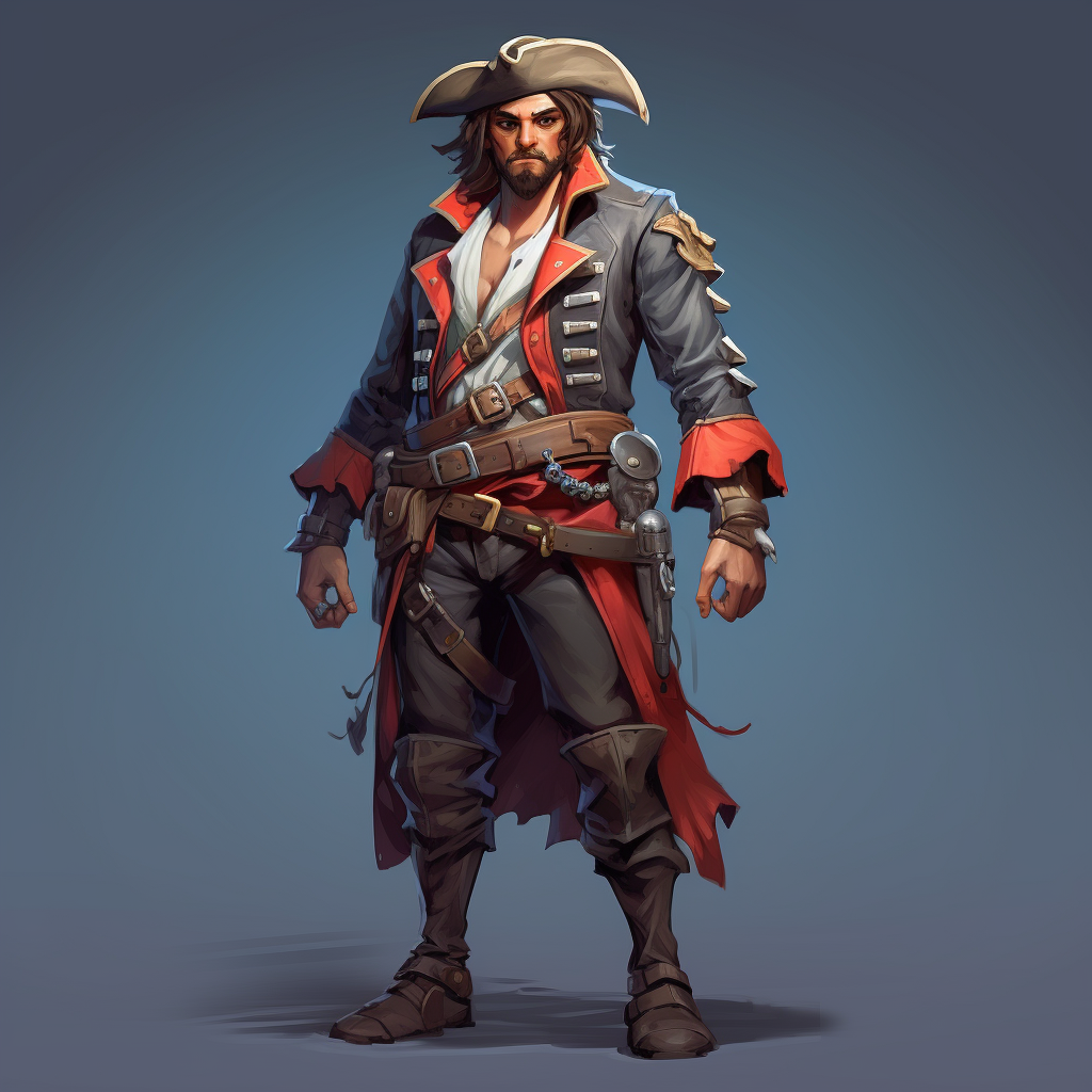 Cartoonish Gaming Character Pirate