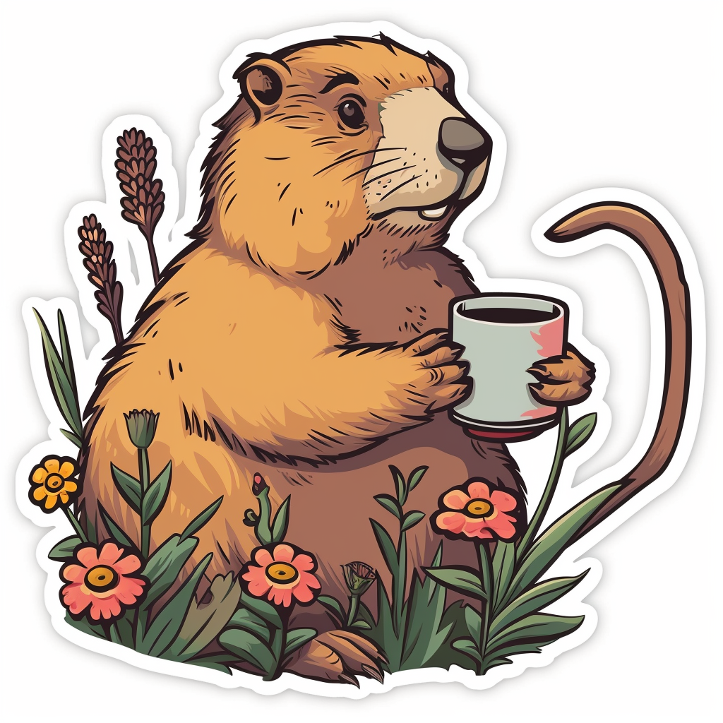 Groundhog Sticker Printable Mug