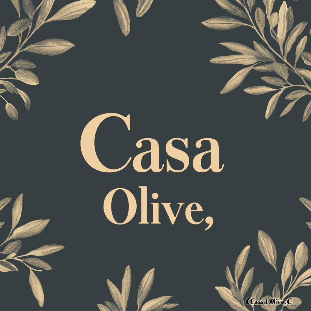 Elegant Casa di Olive Monogram Pattern