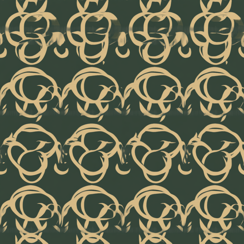 Luxurious Casa di Olive Monogram Pattern