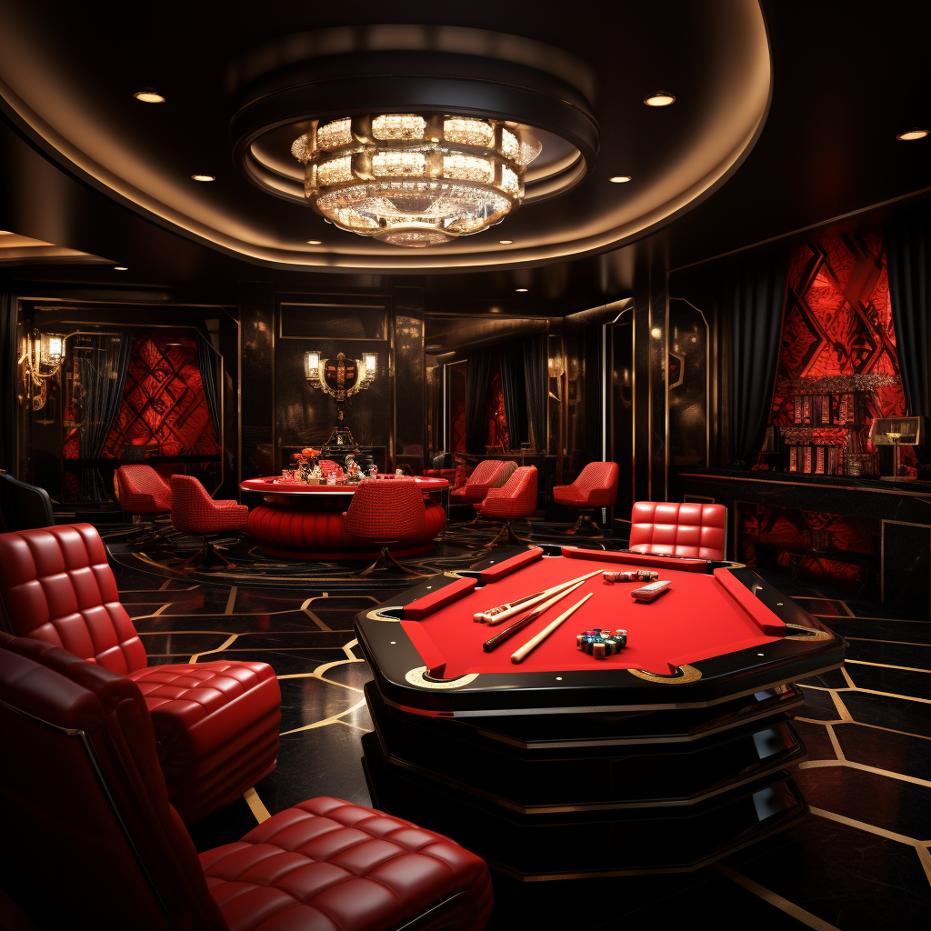 Black, Red, Gold Casino Room themes