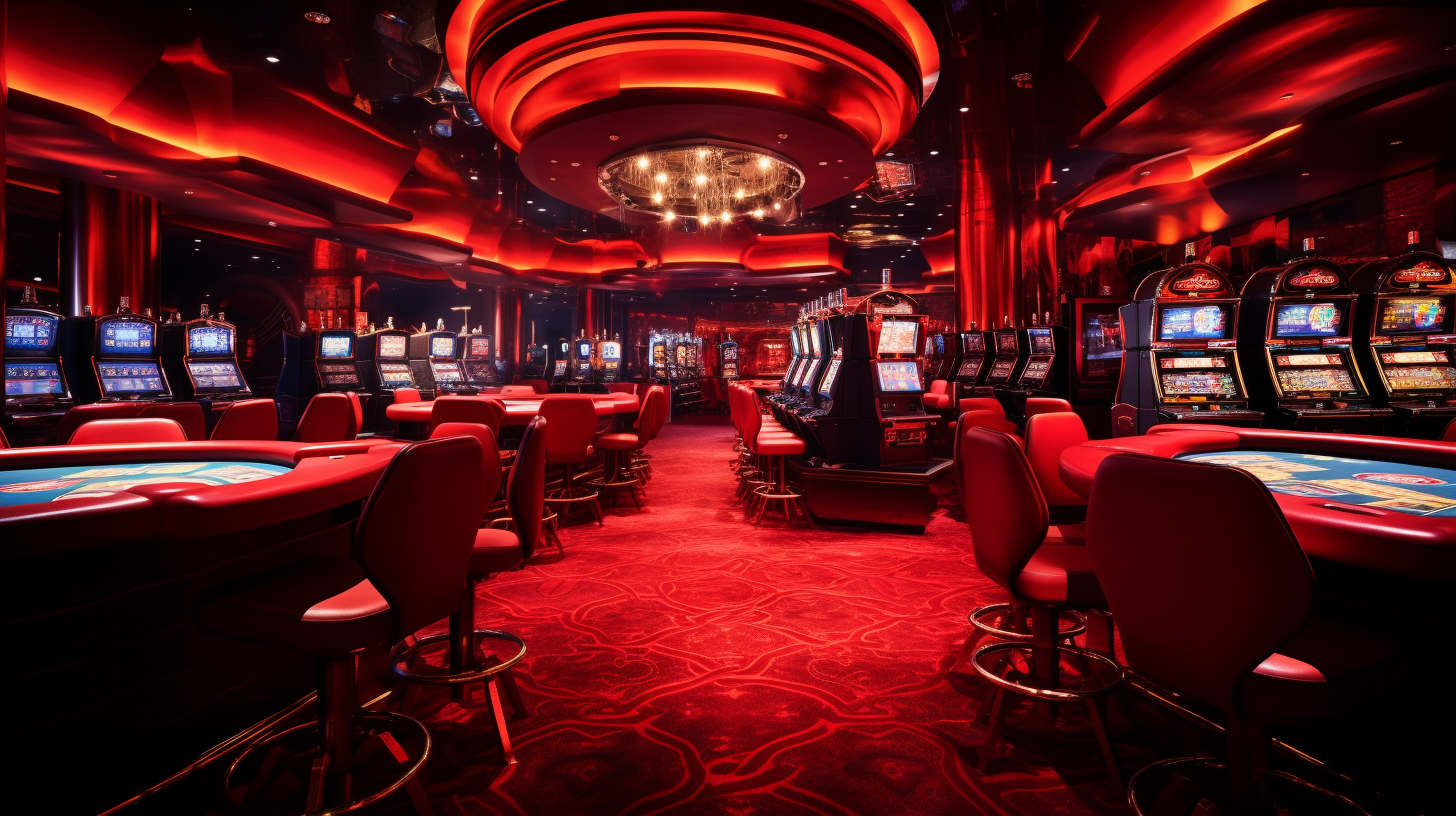 Vibrant casino red background image