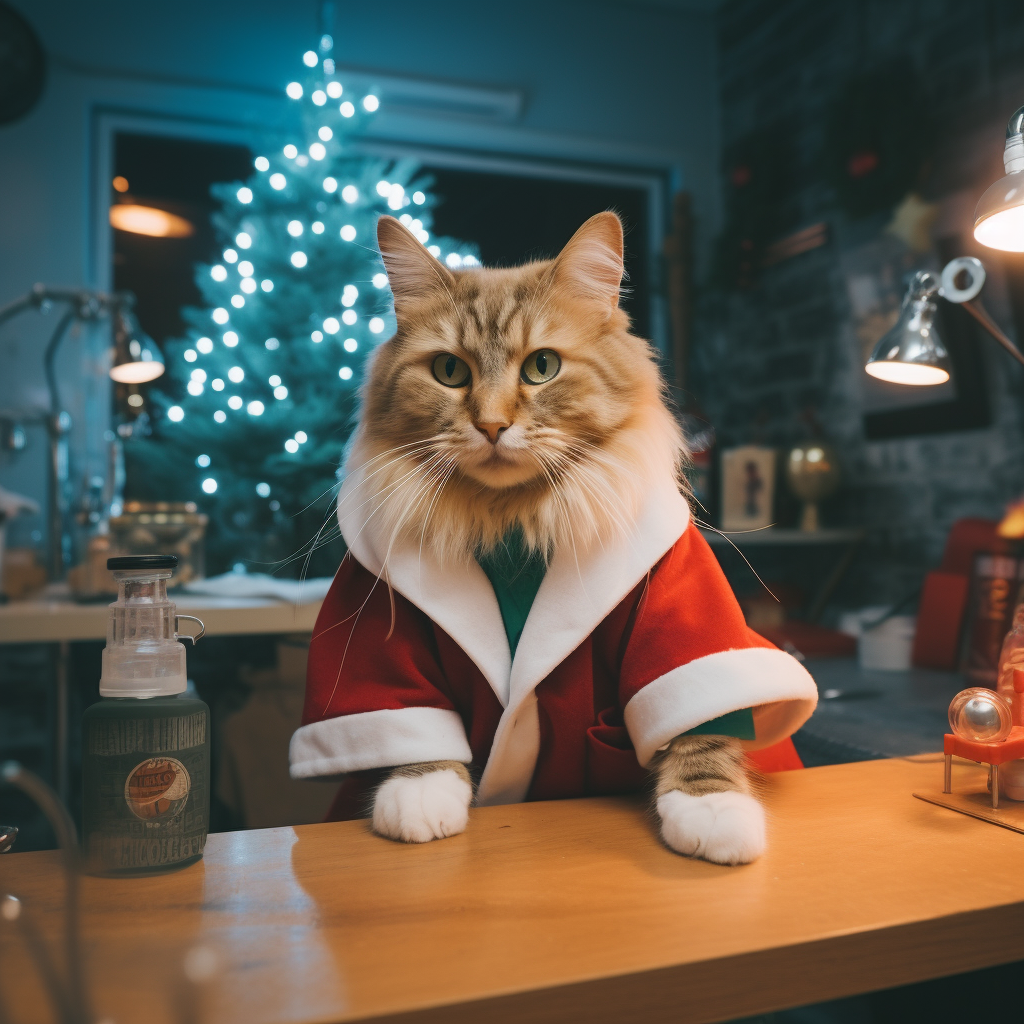 cat doctor Christmas party