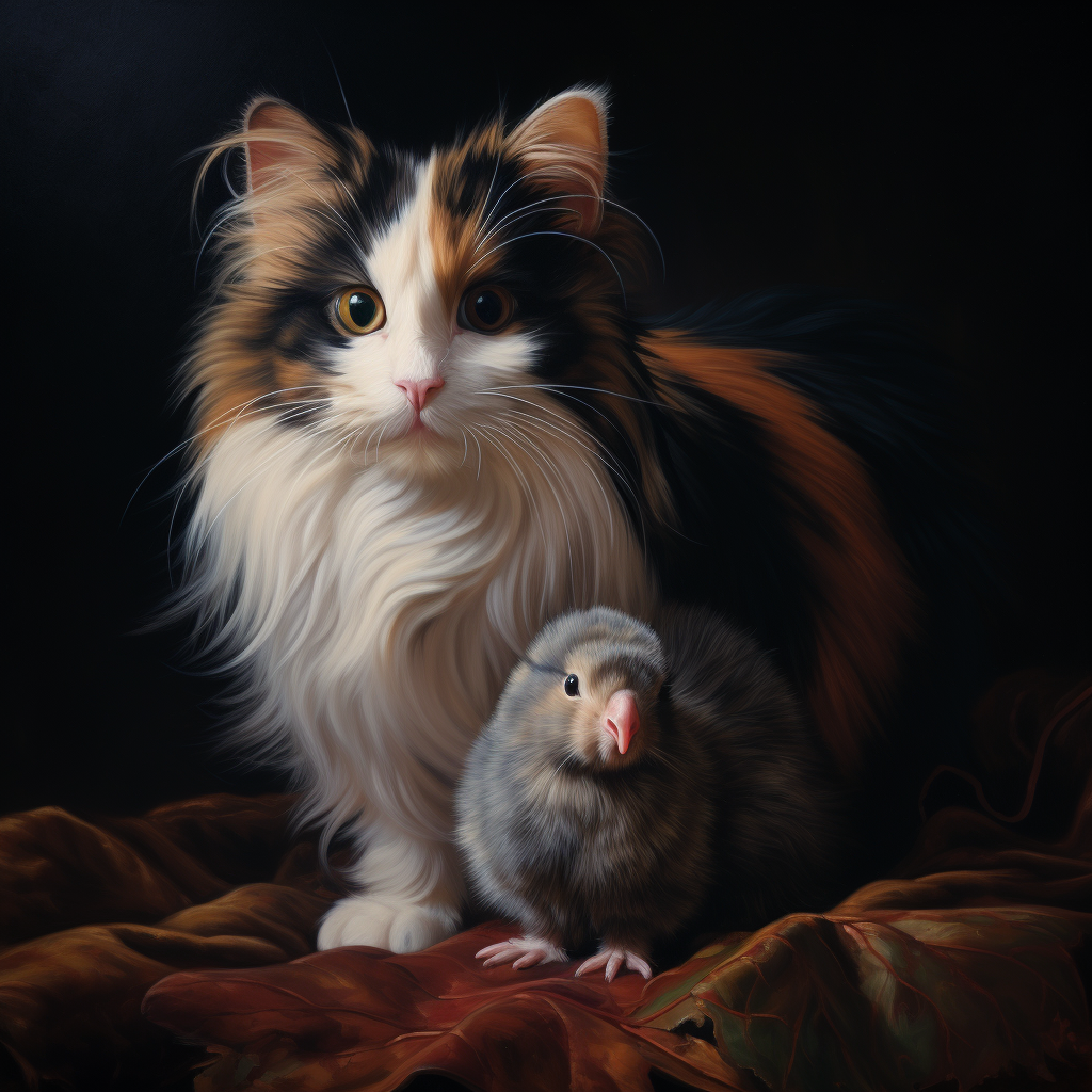 Adorable Cat Guinea Pig Offspring