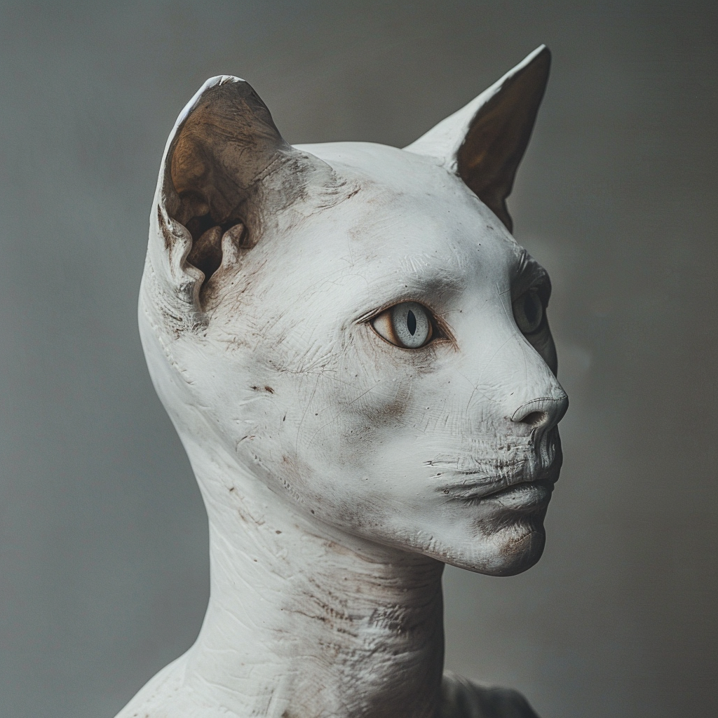 Cat-human hybrid concept art design