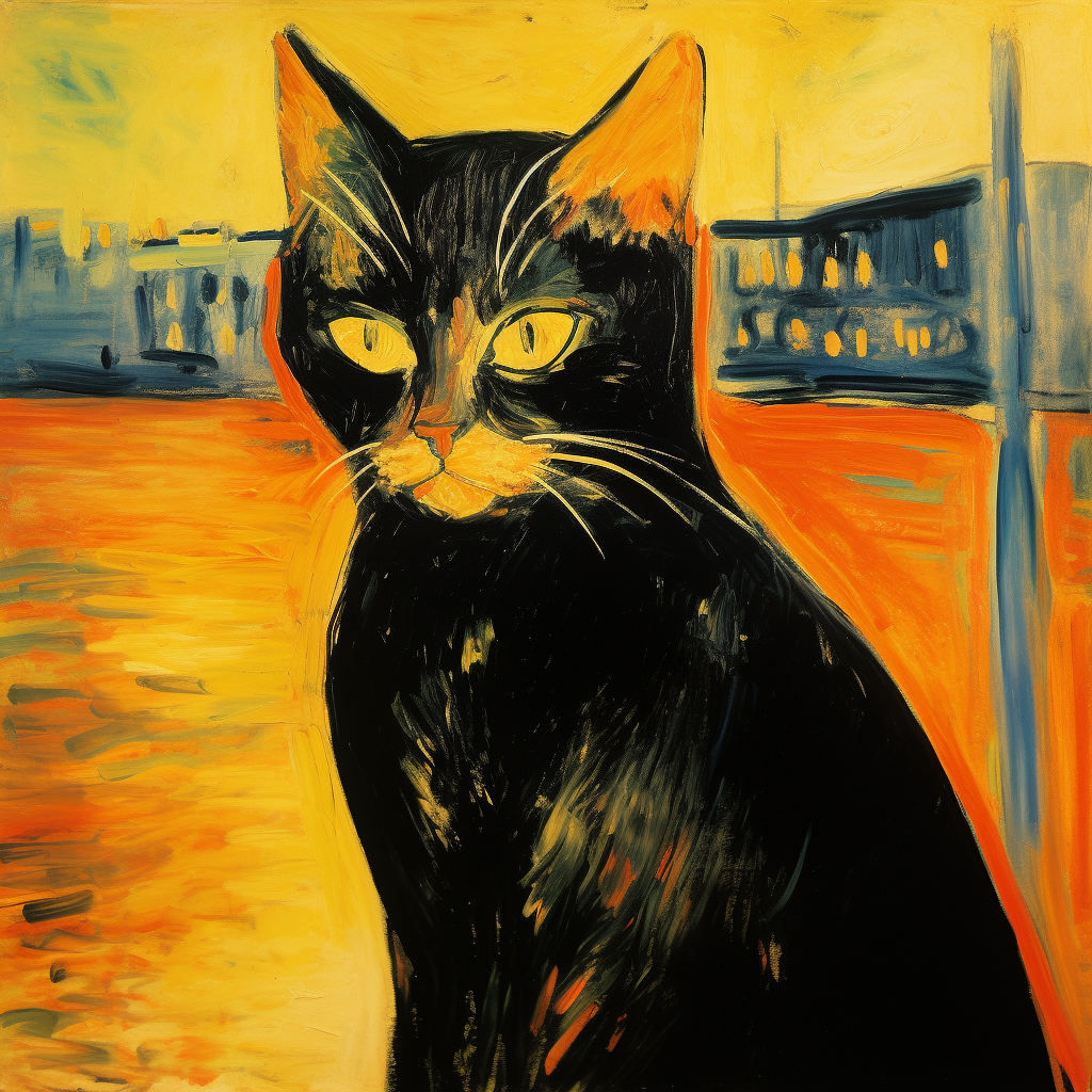 Edvard Munch's cat portrait