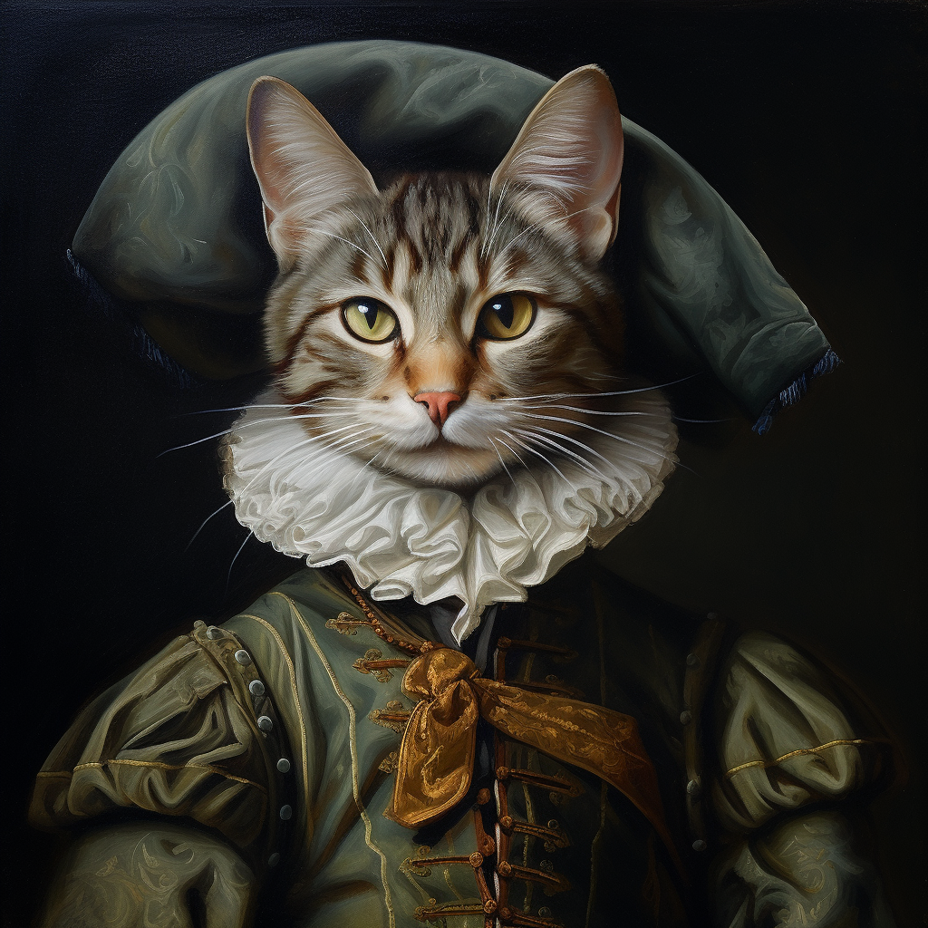 Cat portrait by Michelangelo artwork