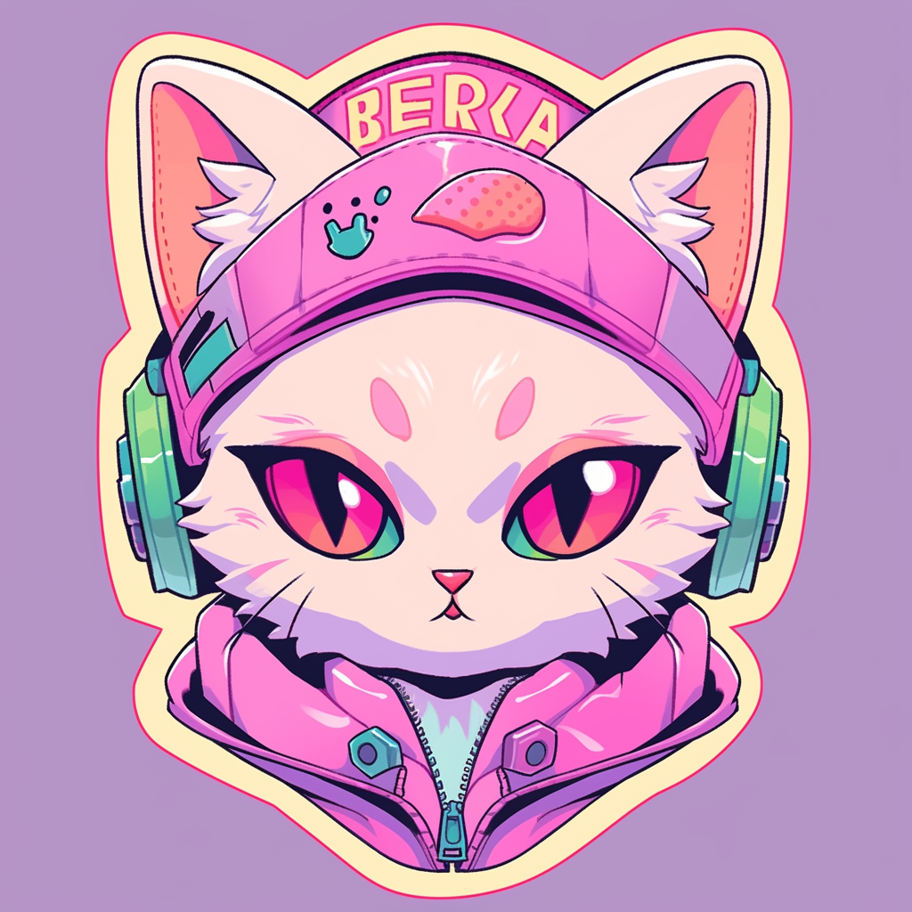 Cat Servical Anime Akira Sticker Retrowave Bratz Dolls