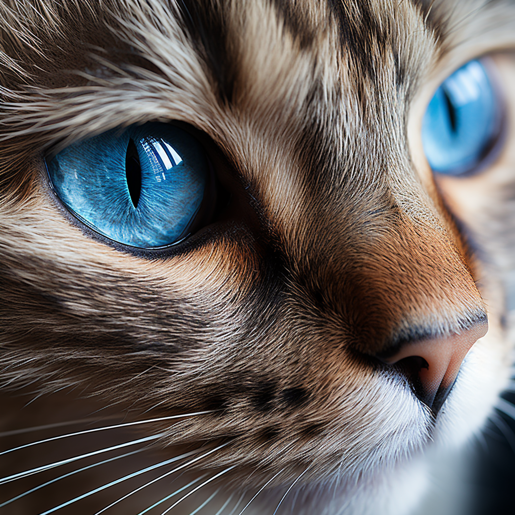 Beautiful cat with blue eyes