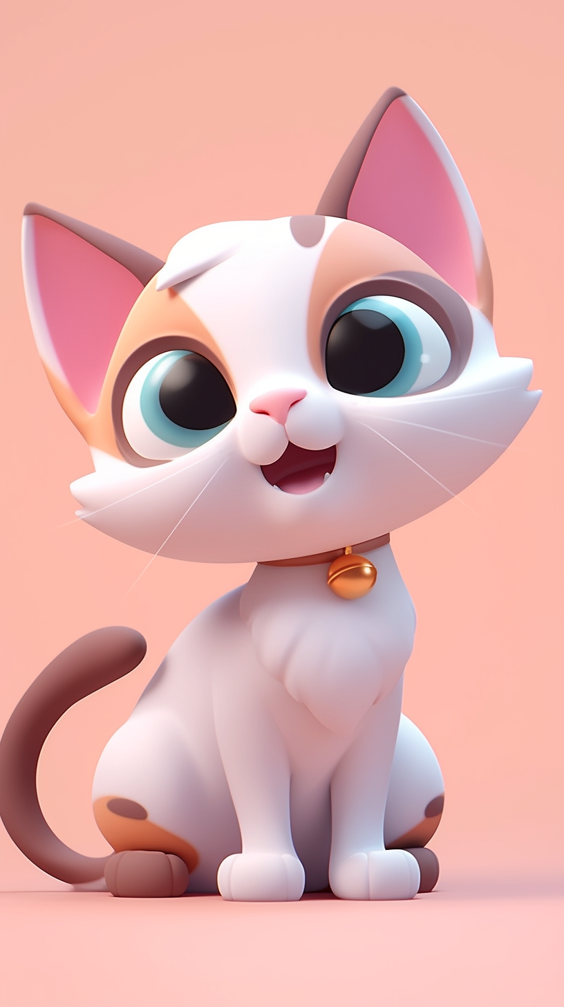 Cute cat cartoon character design