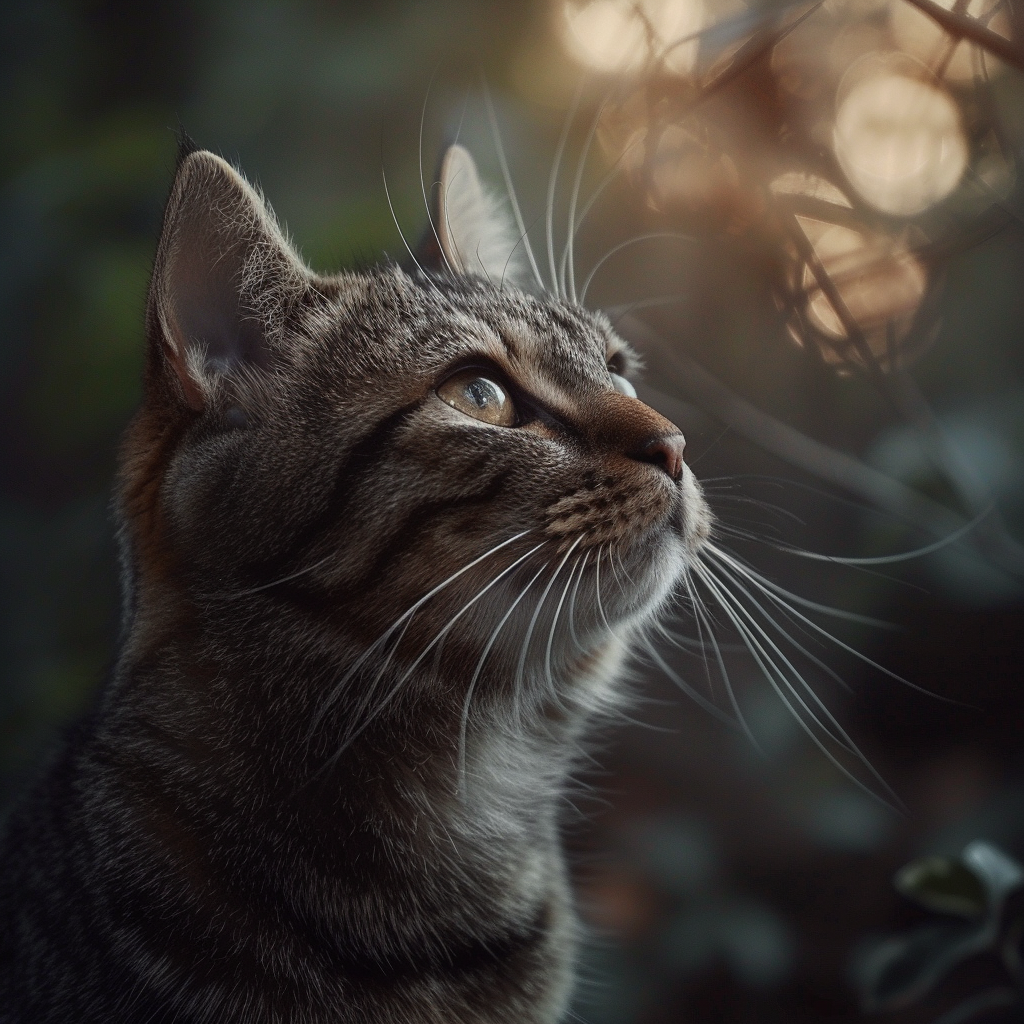 Cute Cat on a Bench