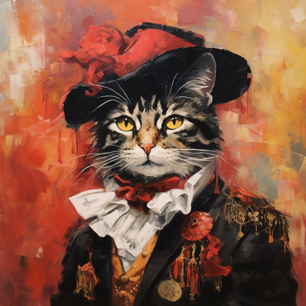 Adorable cat painted as Carmen