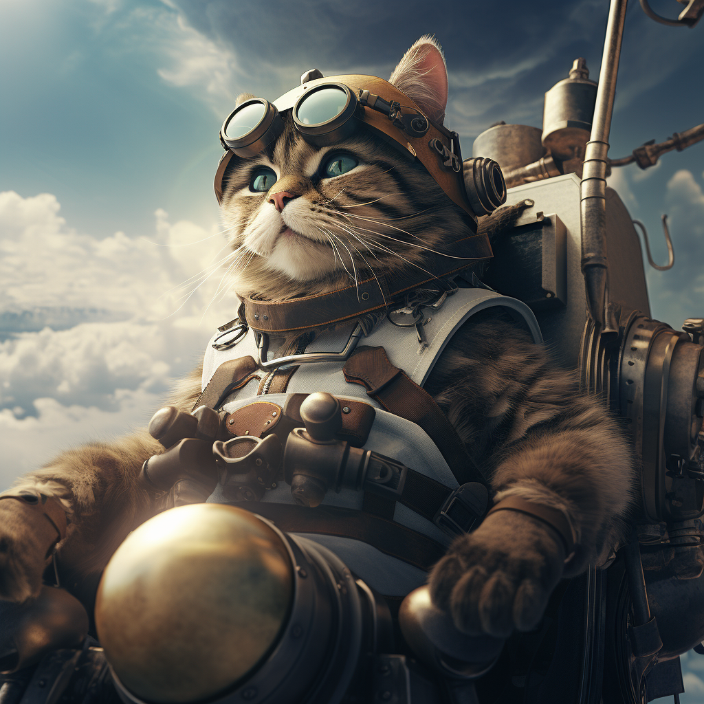 Cat Pilot on Laputa Island