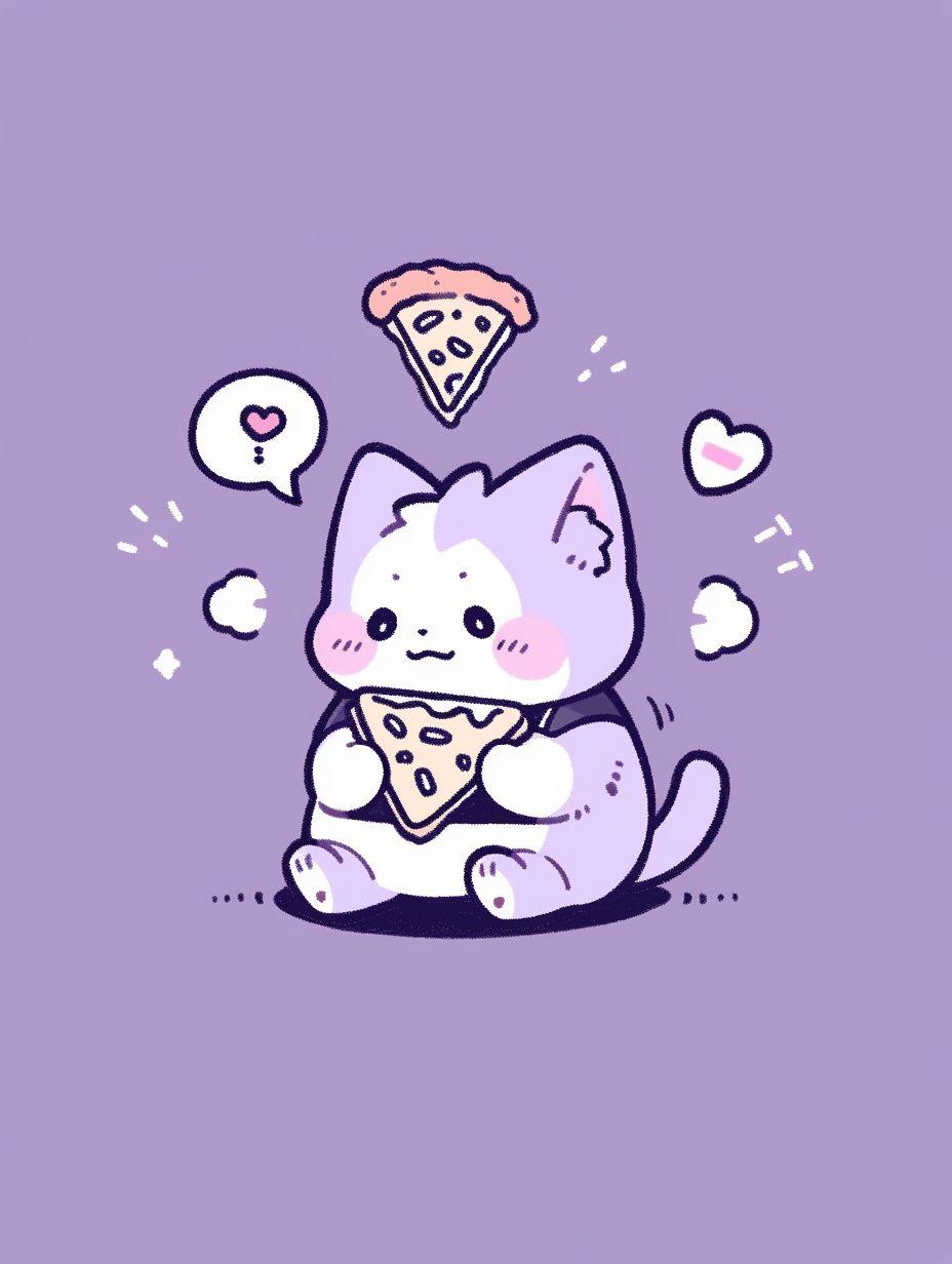 Cat Therapist pondering pizza cravings