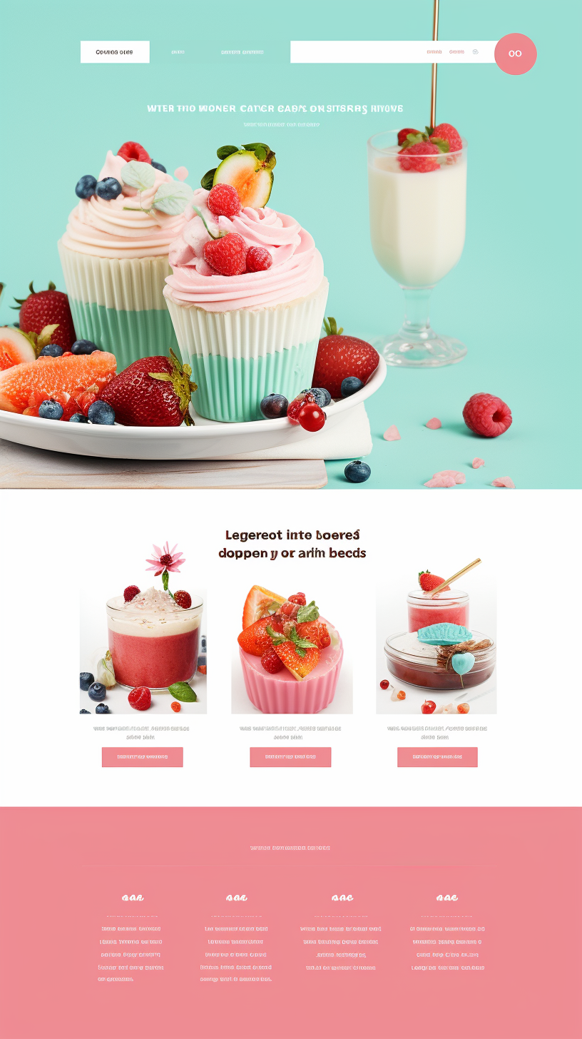 Colorful Catering Website Design