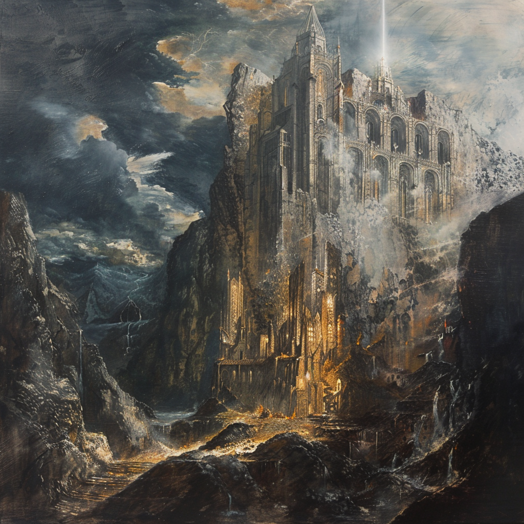 Mountain Cathedral Painting Artwork