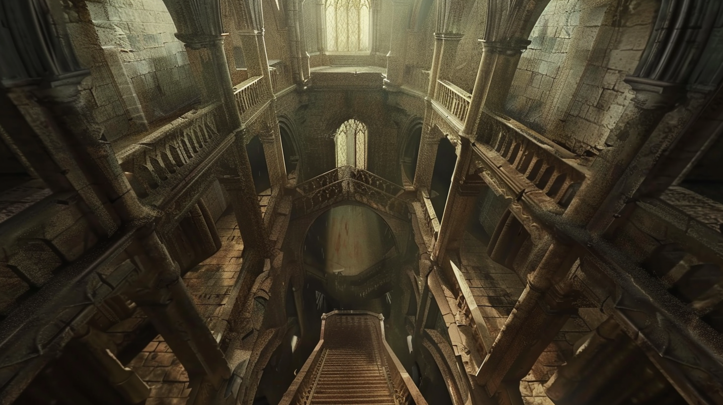 Cathedral Wooden Platform Dark Fantasy