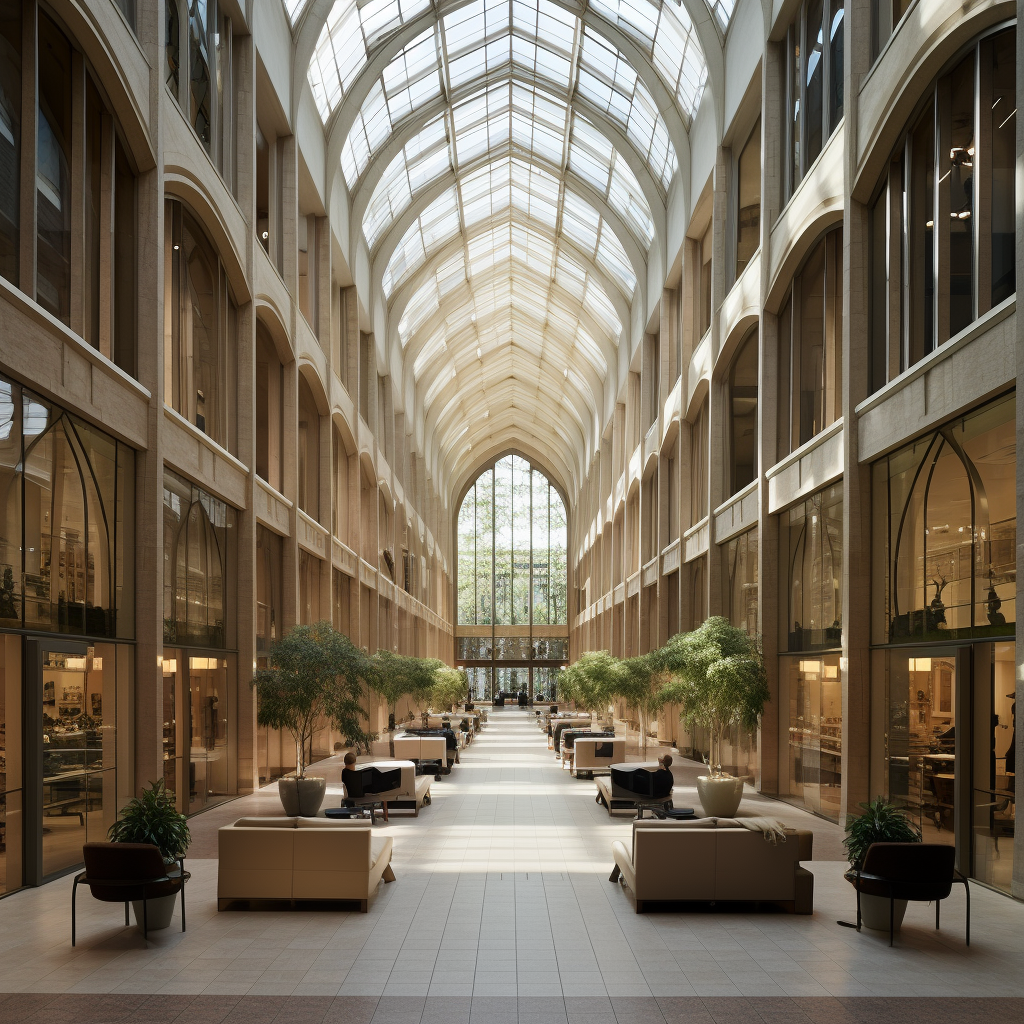 Aerial view of Cathedral Arcade