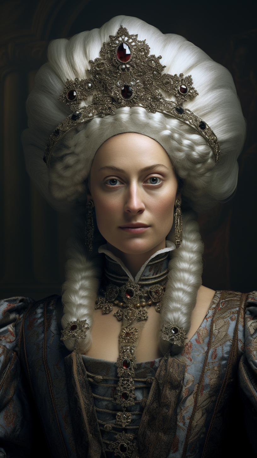 Hyper realistic illustration of Catherine the Great