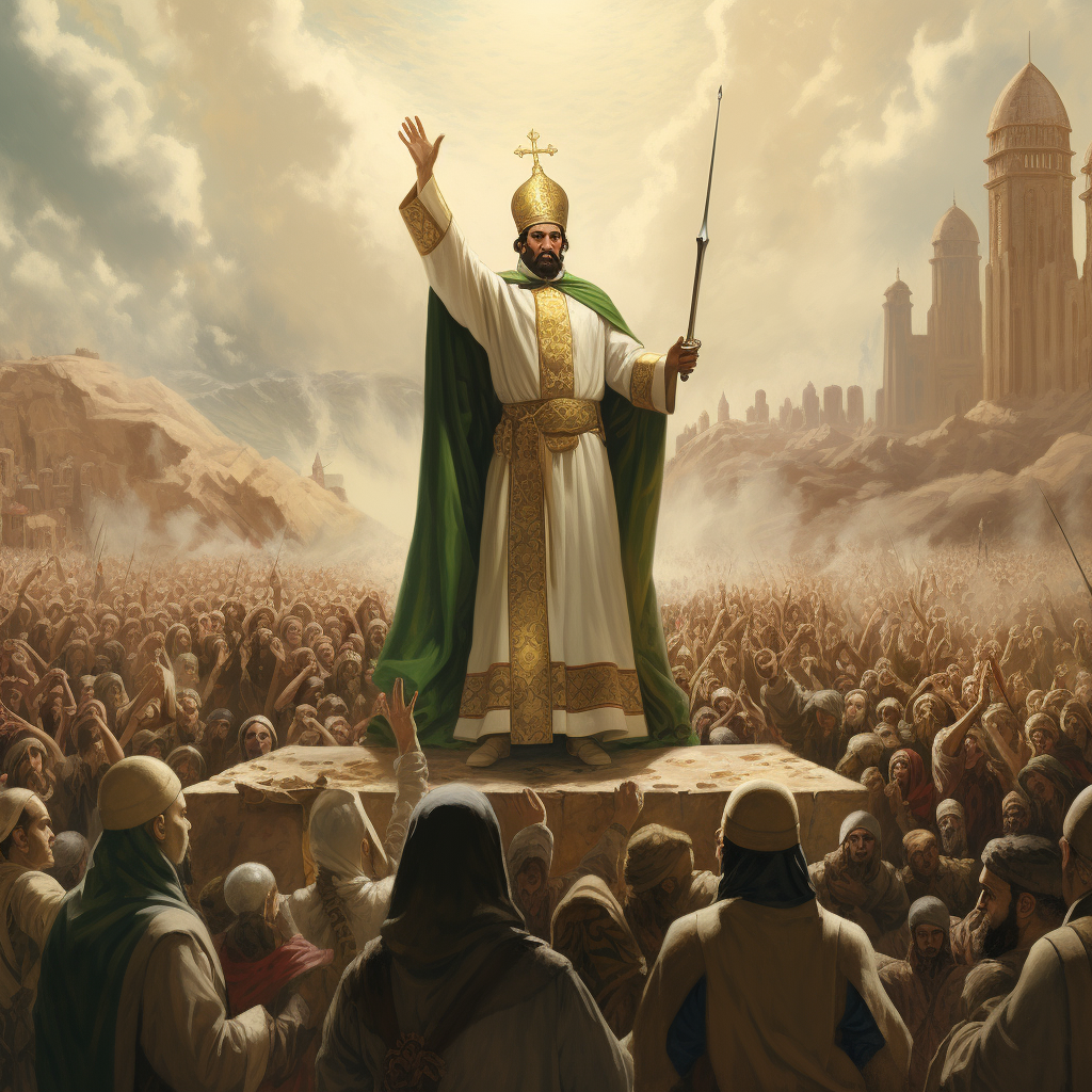 Catholic uprising in Israel, Saint Patrick liberating Muslims