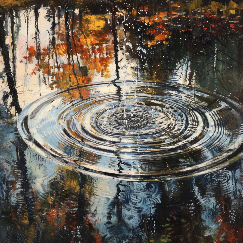 Causality Ripple Effect Painting