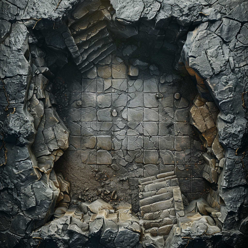 Dark cave corridor game board