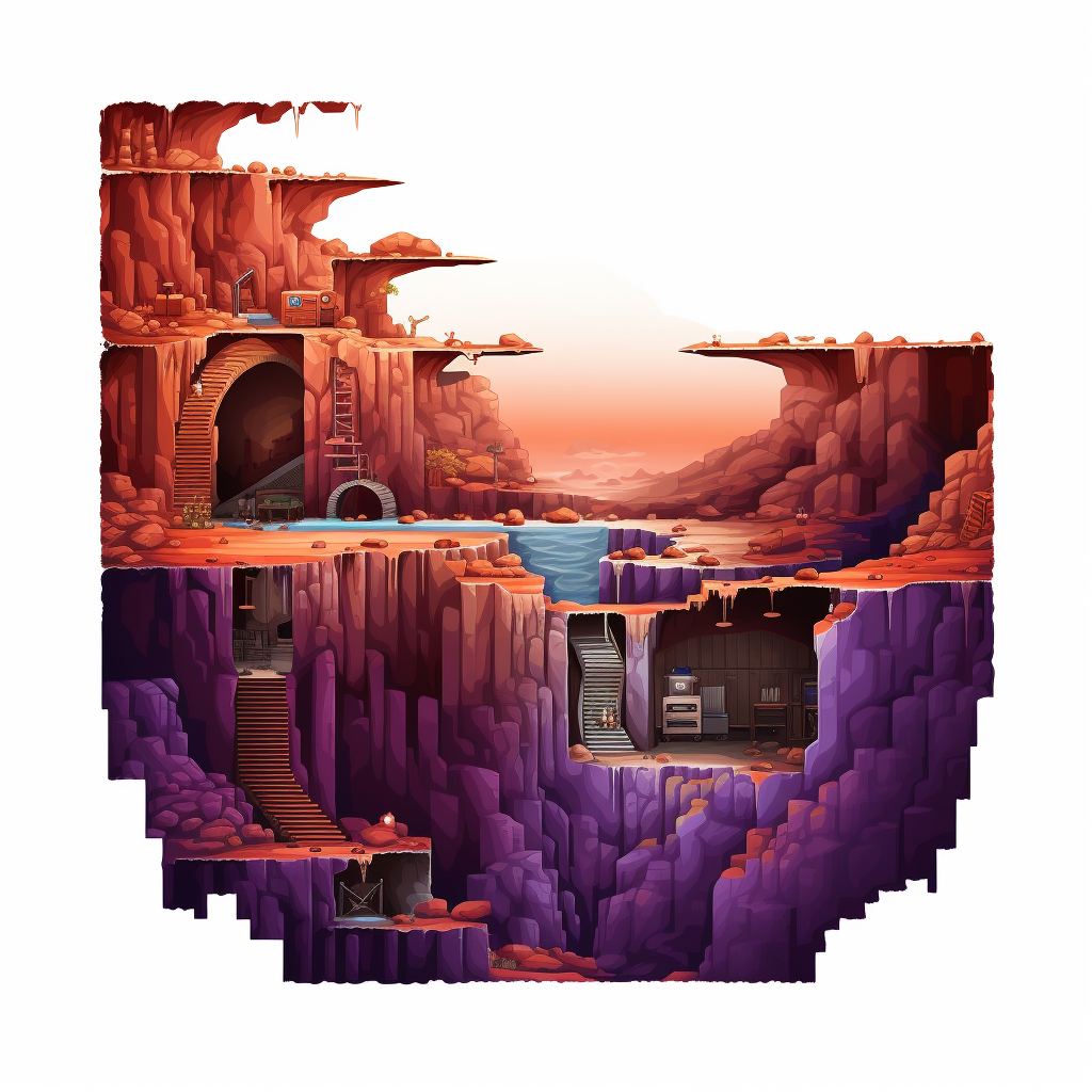 Stunning 8bit Cave Art Design