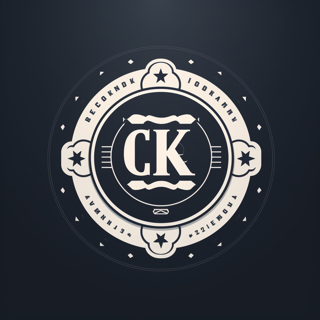 Modern CBK Logo in Black and White