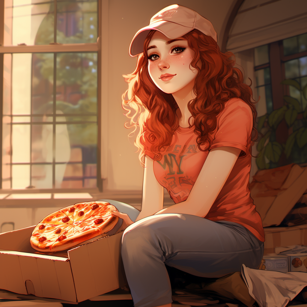 Cel Shading Pizza on Box