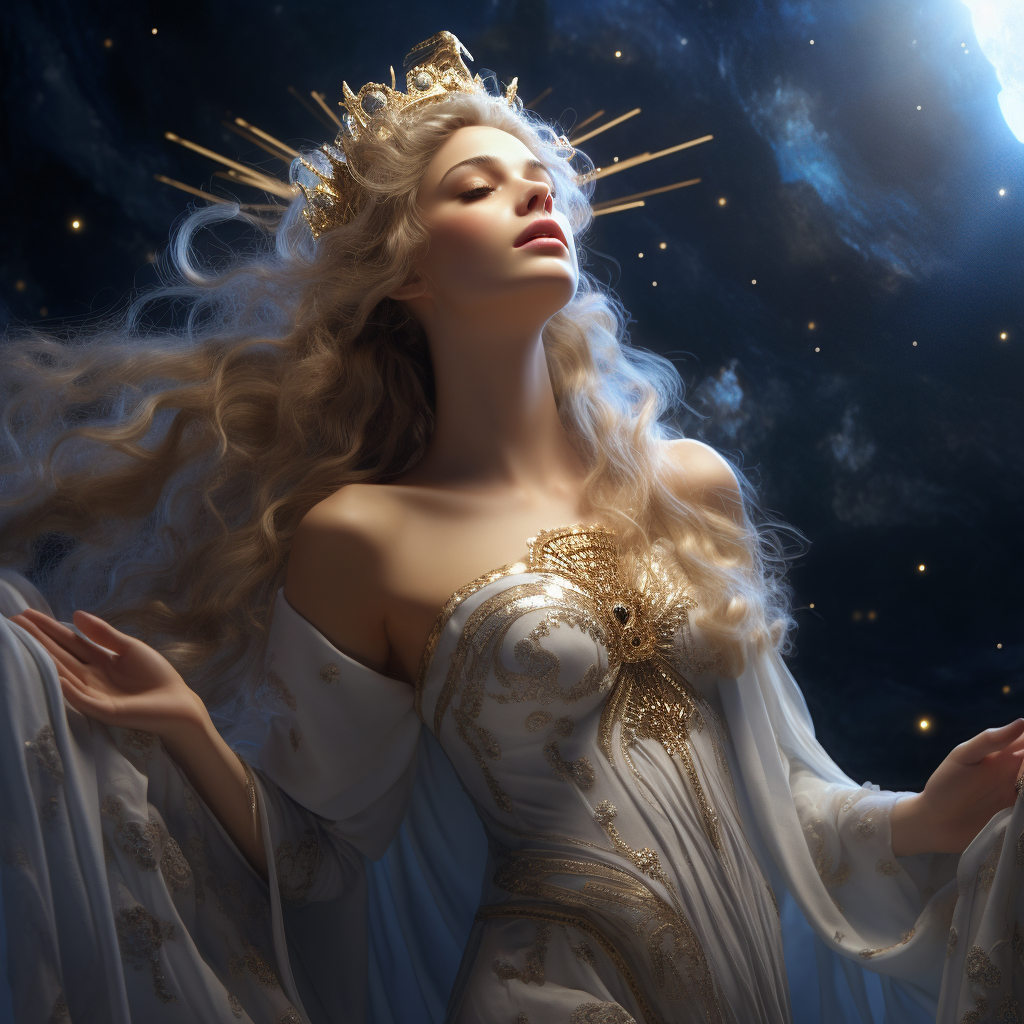 Celestial Fantasy Goddess Mother Space Image