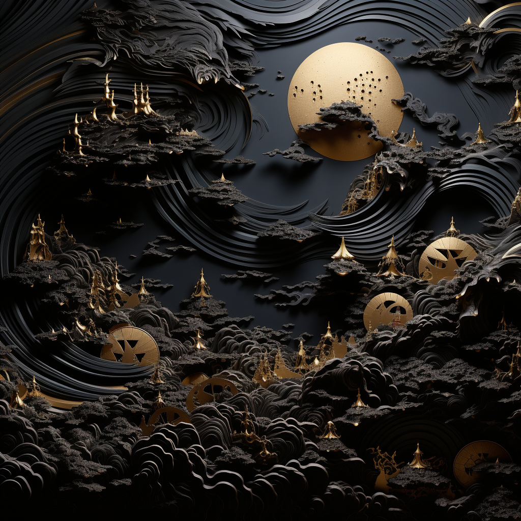 Eccentric Decorations Dark Gold Celestial Image