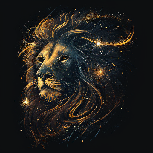 Celestial lion t-shirt design