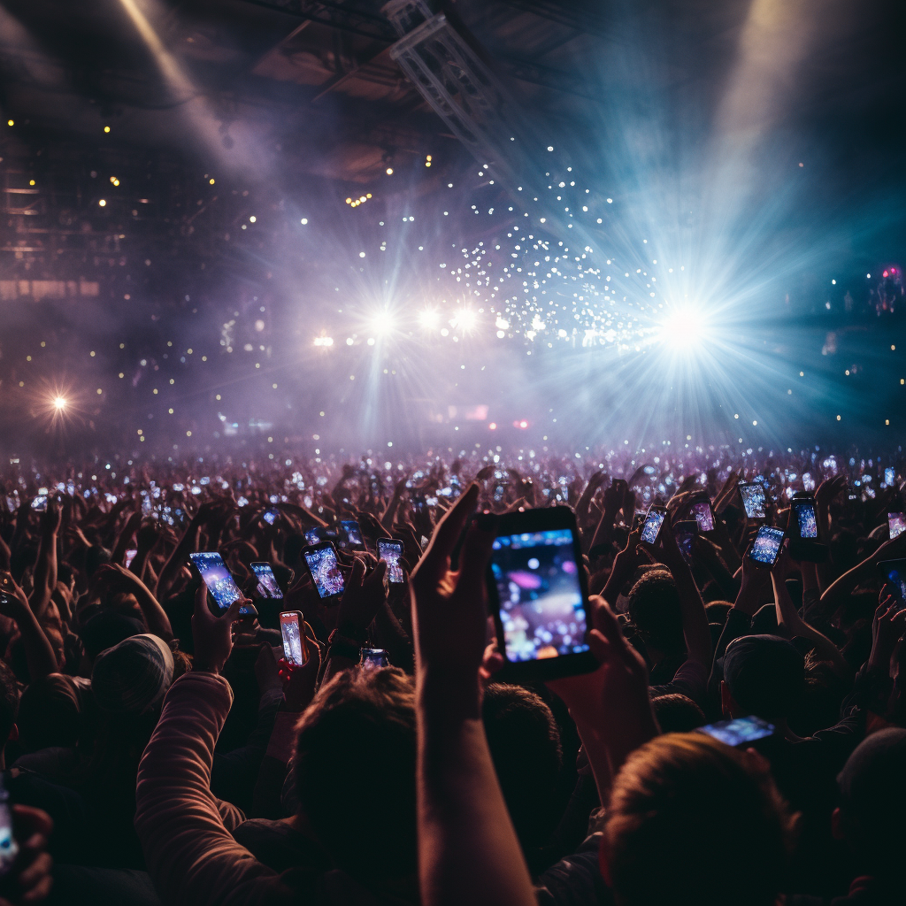 Cellphone Flashing at Concert