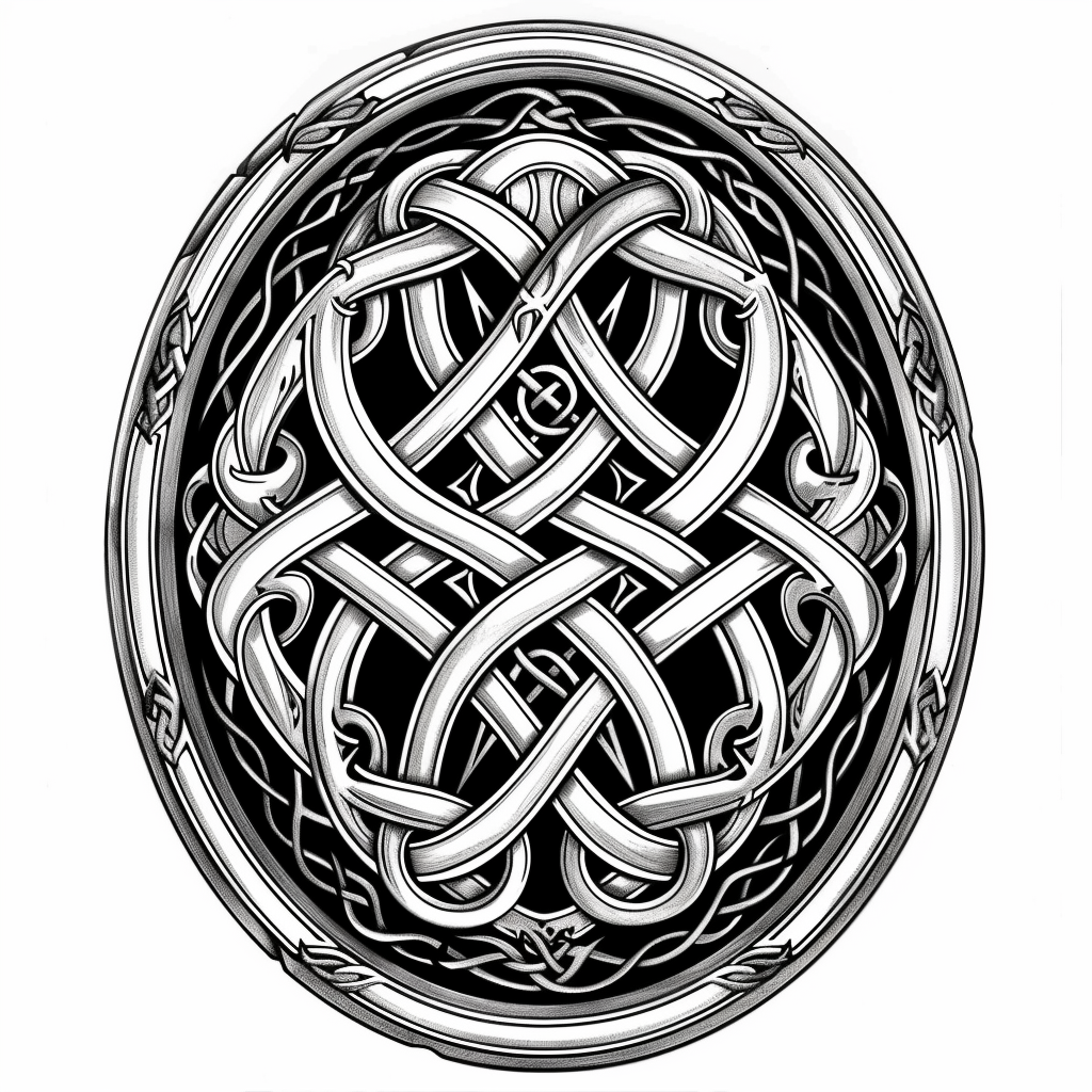 Celtic Knot Oval Ornament Design