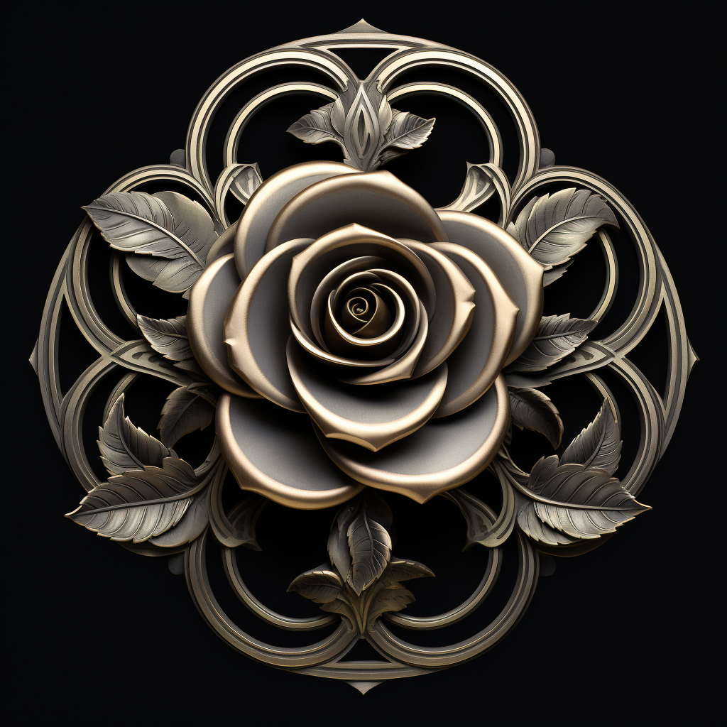 Beautiful Celtic Ornamental Roses Baroque Gothic Design