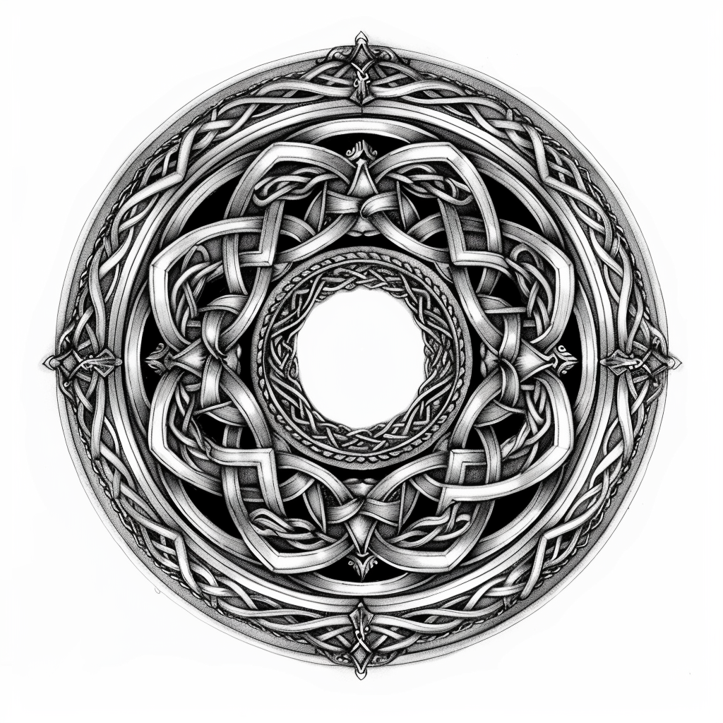 Black and white celtic ornament