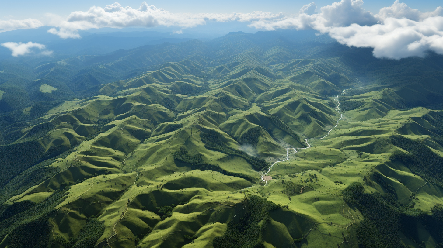 Central Europe Hills Satellite View