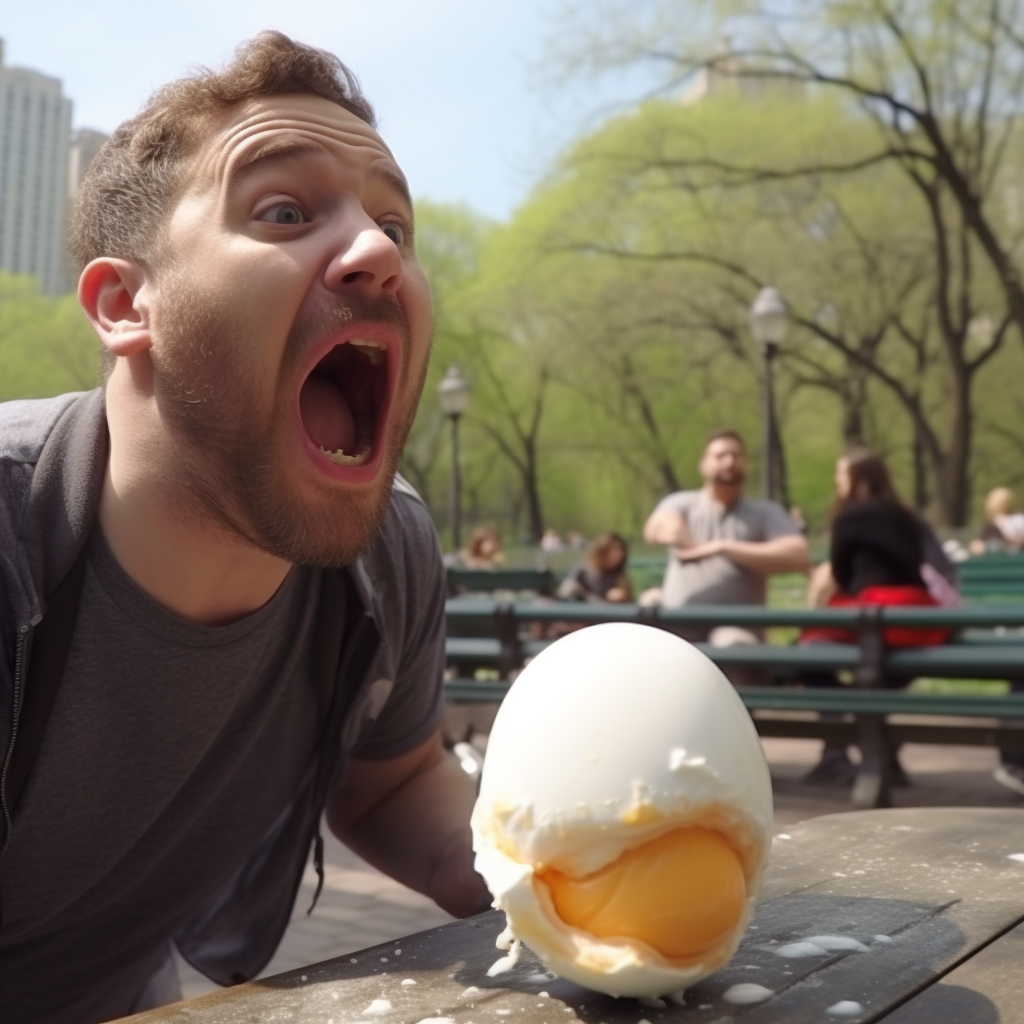 Man in Central Park hit with a raw egg