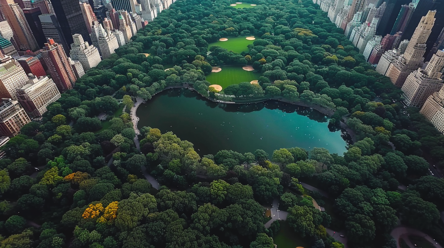 Aerial View Central Park NYC