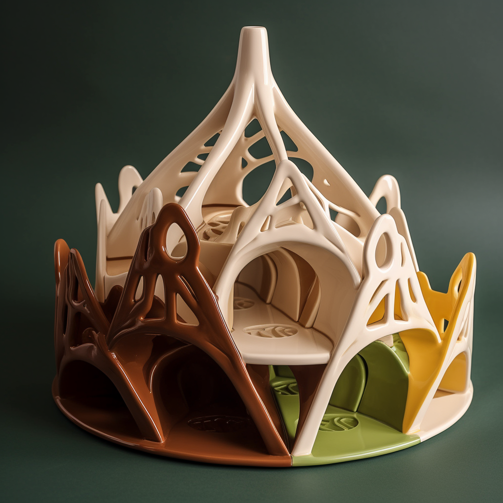 Ceramic tree house for nature enthusiasts