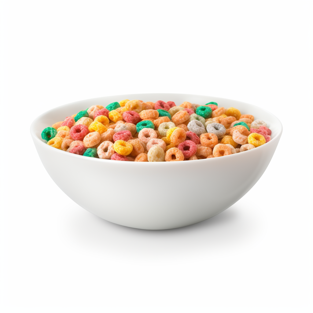 Large cereal bowl on white background