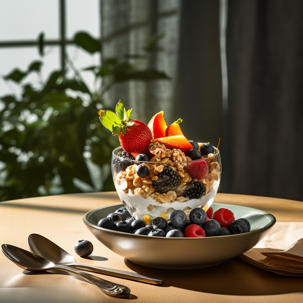 Aromatic Cereal Bowl on Breakfast Table