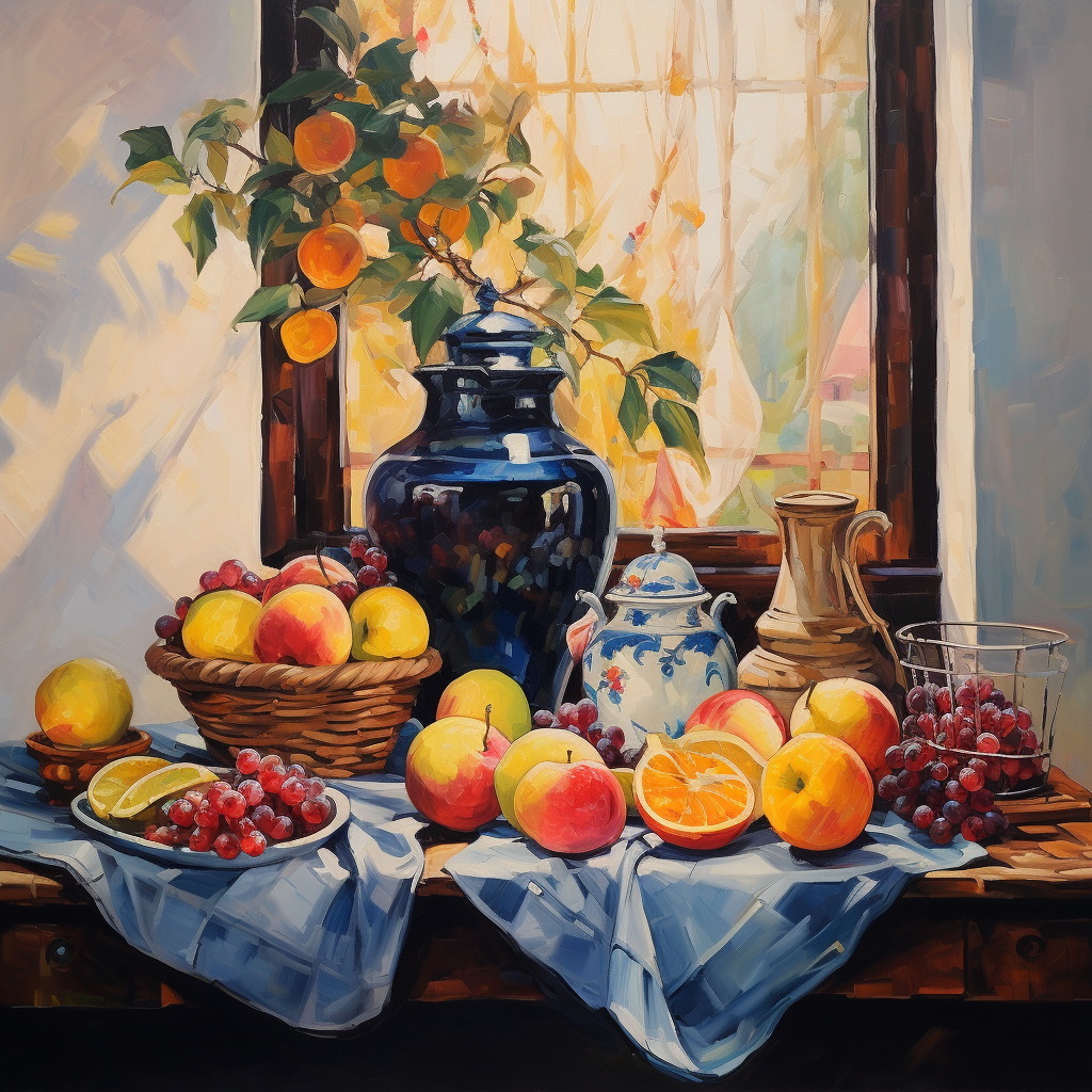 Still Life of European Fruits Painting